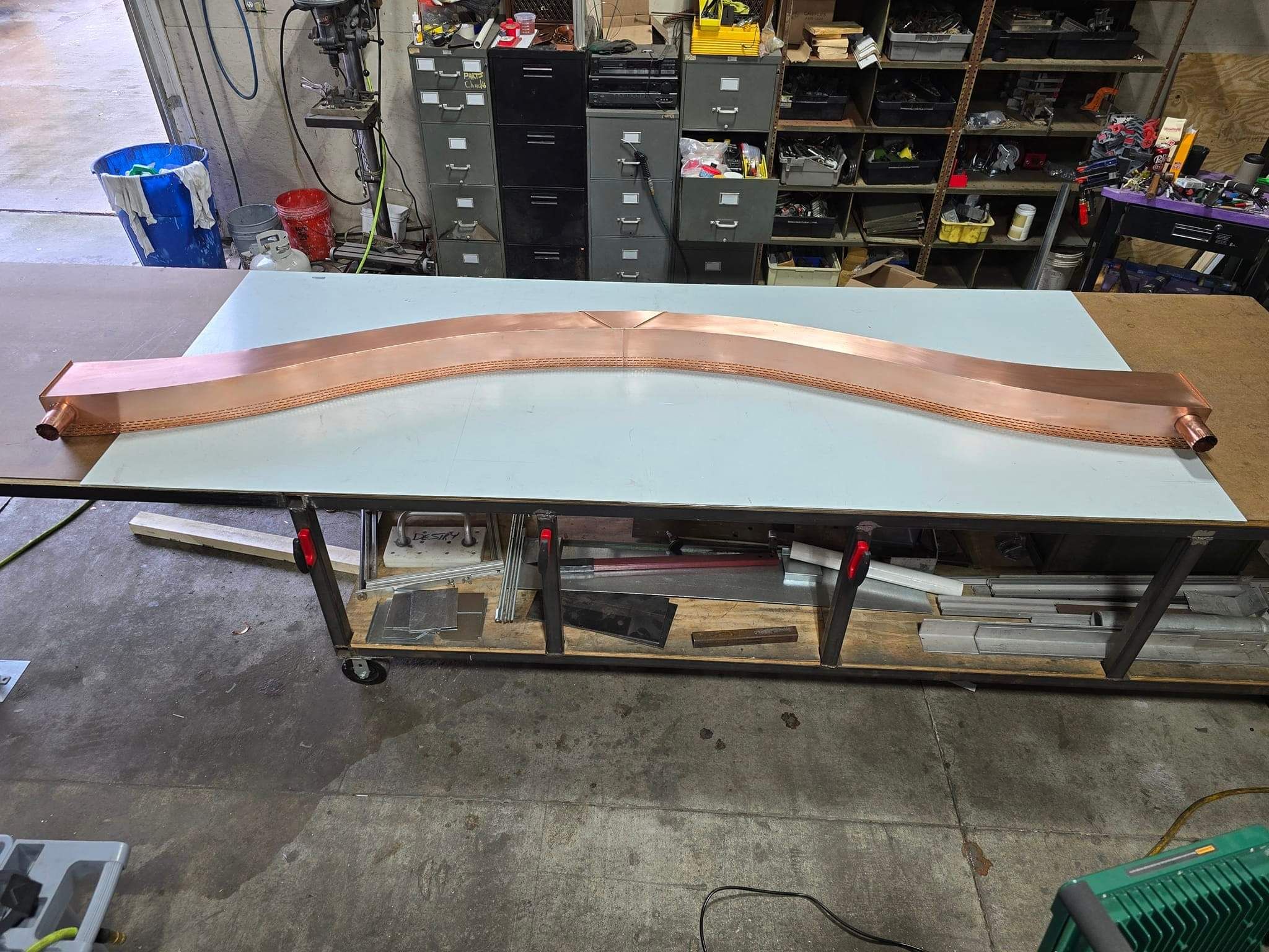 Curved Copper Gutter 1