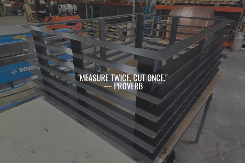 Measure Twice, Cut Once.